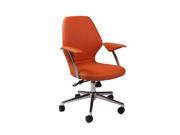 Pastel Ibanez Office Chair Chrome Aluminum Pu Orange