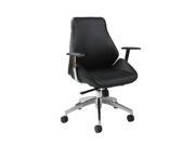 Pastel Isobella Office Chair Chrome Aluminum Pu Black