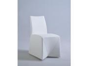 Chintaly Camila Fully Upholstered Tuck In Side Chair In White [Set of 2]