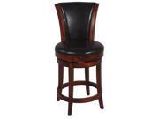 Chintaly 0239 Swivel Solid Birch Stool In Brown Bar Stool