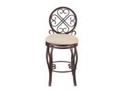 Chintaly Lily Traditional Style Memory Swivel Stool In Taupe Micro suede Bar S