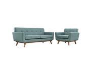 Modway Engage Armchair And Loveseat Set Of 2 In Laguna