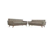 Modway Engage Loveseat And Sofa Set Of 2 In Granite