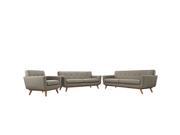 Modway Engage Sofa Loveseat And Armchair Set Of 3 In Granite