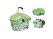 Collapsible Picnic Cooler Basket in Green