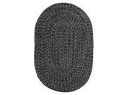 Homespice Decor 303578 Black Ultra Durable Braided Rugs Oval