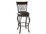 American Heritage Palermo Stool in Pepper w Tobacco Leather 26 Inch