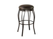 American Heritage Romano Stool in Coco w Tobacco Bonded Leather 26 Inch