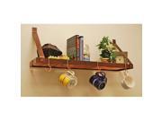 Rogar Bookshelf Rack with Grid In Hammered Copper and Copper Two Shelves