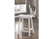 Monarch Specialties White Saddle Seat Barstools I 1533 34 29 Inch [Set of 2]