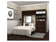 Bestar Pur 95 Full Wall Bed Kit In Chocolate With closet