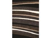 Kalora Shaggy Brown Tan Stripes Rug 7 foot 10 inch x 10 foot 6 inch