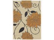 Linon Trio Rug In Ivory And Marigold 1.10 x 2.10 5 x 7