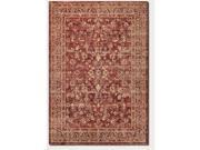 Couristan Cadence Crescendo Rug In Ruby Ivory Tan 2 Foot 2 Inch x 7 Foot 10 In