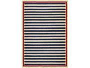 Couristan Covington Nautical Stripes Rug In Navy Red 2 Foot 6 Inch x 8 Foot 6