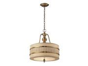 Elk Lighting Luxembourg Collection 3 Light Pendant In Brushed Antique Brass 31
