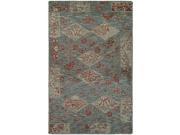 Couristan Mandolina Hinis Rug In Grey Ivory Terracotta 5 Foot 3 Inch x 7 Foot