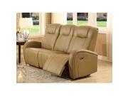 Sunset Trading Swiss Power Reclining Glider Sofa with USB In Tan