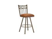 DFI Alexander Swivel Stool In Inca With Mayflower Cocoa Fabric Counter Height