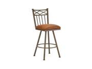 DFI Alexander Swivel Stool In Inca With Mayflower Cocoa Fabric Bar Height