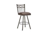 DFI Alexander Swivel Stool In Rust With Ford Brown Fabric Counter Height
