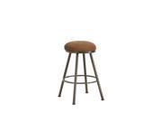 DFI Alexander Backless Swivel Stool In Rust With Radar Nugget Fabric Counter