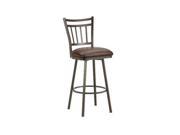 DFI Emma Swivel Stool In Rust With Ford Brown Fabric Counter Height