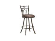 DFI Randle Swivel Stool In Rust With Ford Brown Fabric Bar Height