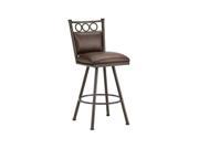 DFI Waterson Swivel Stool In Inca With Mayflower Cocoa Fabric Counter Height