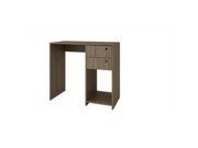 Manhattan Comfort Pescara Double Drawer Desk In Oak