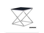 Allan Copley Excel End Table In Polished Stainless Steel