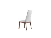 Whiteline Ricky Dining Chair In White Faux Leather [Set of 2]