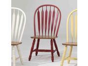 ECI Furniture Bow Back Side Chair In Red With Rustic Finish [Set of 2]