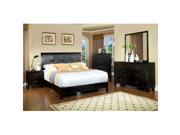 Furniture of America Faux Leather Tufted Bed In Espresso Eastern King