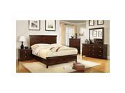 Furniture of America Transitional Panel Bed In Brown Cherry Eastern King