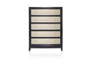 Furniture of America Gold Accent Bedroom Chest In Black