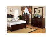 Furniture of America Transitional 5 Drawer Chest In Brown Cherry