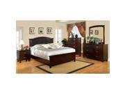 Furniture of America Transitional Dresser and Mirror Set In Brown Cherry