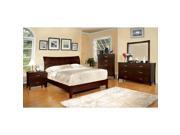 Furniture of America Casual Contemporary Bed In Brown Cherry Full