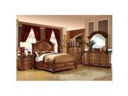 Furniture of America Traditional Inspired Bed In Antique Tobacco Queen