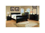 Furniture of America Transitional Sleigh Bed In Black Twin