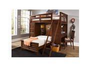 Liberty Furniture Chelsea Square Twin Loft Bed w Cork Bed in Burnished Tobacco