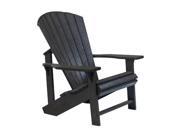 C.R. Plastics Adirondack Chair In Black