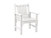 C.R. Plastics Dining Arm Chair In White