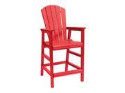 C.R. Plastics Pub Chair In Red
