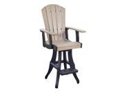 C.R. Plastics Swivel Arm Pub Chair In Two Tone