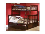 Columbia Bunk Twin Full with Trundle White by Atlantic Furniture