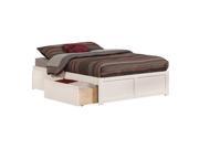 Atlantic Concord Twin Full Bed in Antique Walnut Twin XL Flat Panel Footboard