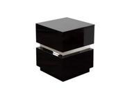 Diamond Sofa Elle 2 In Drawer Accent Table In High Gloss Black