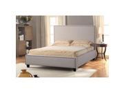 Diamond Sofa La Jolla Queen Bed With Nail Head Accent In Desert Sand Linen Que